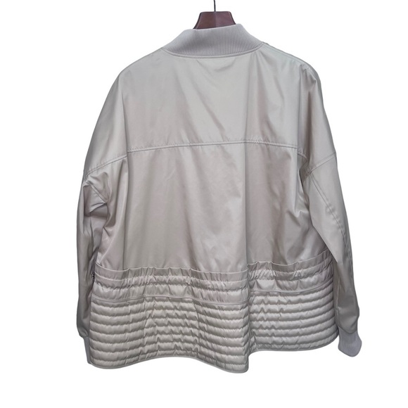 Moncler Peplum Baldah Bomber Jacket Size 5= XXL Lightweight Basic Minimalist - Picture 7 of 16